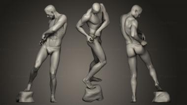 Figurines of people Warrior 02 3d model